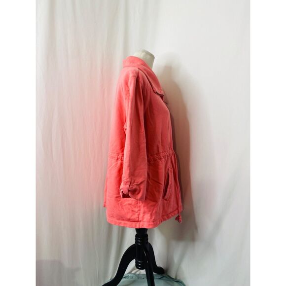 Old Navy Women's Sweatshirt Jacket Pink Long Sleeve Collard Full Zip Size XL - Picture 4 of 9